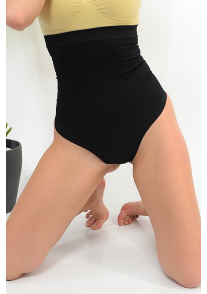 Yüksek Bel Bel Göbek Toparlayıcı Korse String Tanga Model
