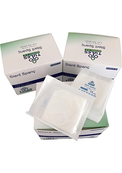 Steril Non Woven Kompres / Steril Gazlı Bez Spanç 100'lü 4 Kutu