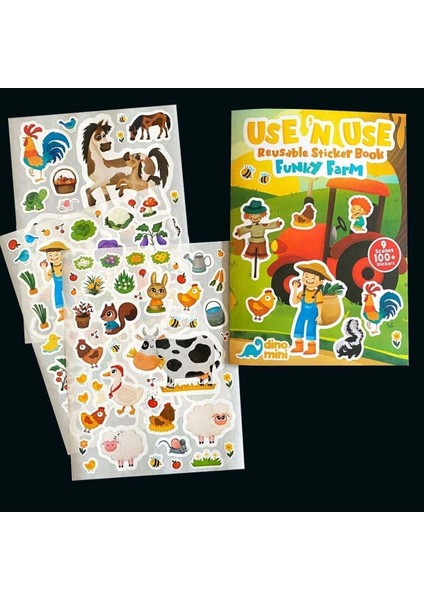 Use 'n Use Sticker Book Funky Farm (Tak Çıkar Çıkartma Kitabı)