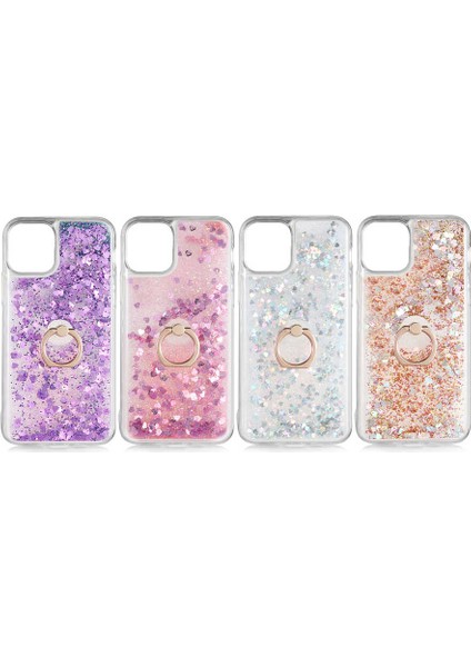 iPhone 11 Kılıf Pembe Liss Sulu Simli Silikon Kapak Esnek İnce Geliştirilmiş Dayanıklı Darbe Karşıtı Koruyucu Yeni Nesil Tasarım modelleri