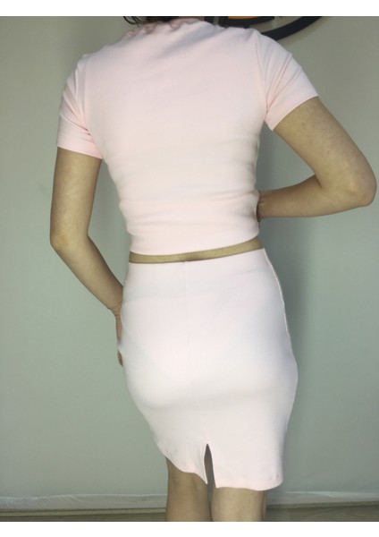 Işıltekstil Pembe Mini Etekli Ikili Takım modelleri