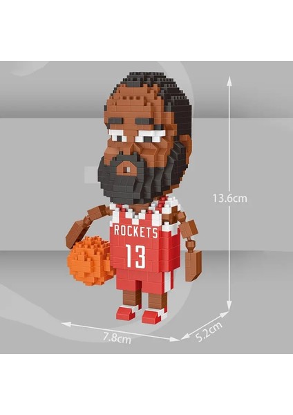 Yeni Basketbol Idol 3D Model Yapı Back Basketbol Oyuncusu Dıy Minyatür Montaj Tuğla Hareketli Bebek Modeli Çocuk Toycolor: Gray (Yurt Dışından)