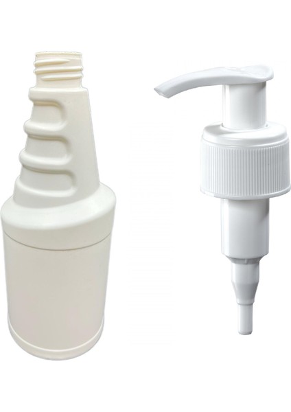 500 ml Beyaz Vosvos Şişe Sıvı Sabun Pompalı, 24 Adet