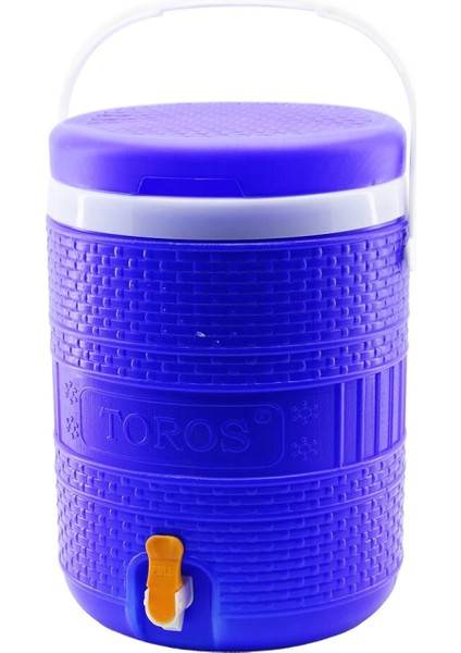 Toros 20LT Yuvarlak Termos Mavi Plastik Musluklu - Taşıma Kulplu BRKT-504217 (4887)