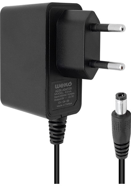 5 Volt - 2 Amper -10 Watt 5.5*2.5 Uçlu Plastik Kasa Priz Tip Adaptör Kutulu Yerli Üretim (5024)