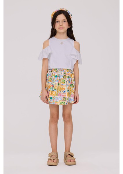 Bg Store Kız Çocuk Beyaz Bluz