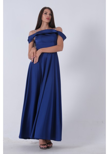 Saks Taş Askılı Düşük Kol Saten Abiye 0806118.26 fiyatları