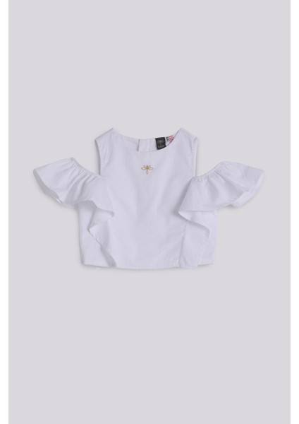 Bg Store Kız Çocuk Beyaz Bluz