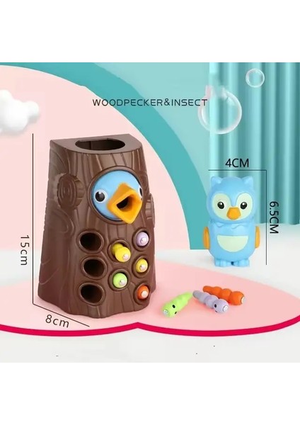 Ahşap Yakalayan Solucanlar Oyun 3D Bulmaca Erken Eğitim ı Montessori Magnicy Interactive Oyunları Çilek (Yurt Dışından)