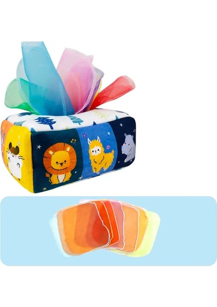 Montessori Toys Sihirli Doku Kutusu Eğitim Öğrenme Etkinliği Duyusal Oyuncak Parmak Egzersiz Meşgul Oyunu 1 Pc Kutu 8pc Eşarp-2 (Yurt Dışından)