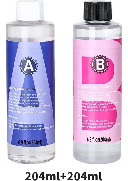 1 1 Kristal Berraklığında Epoksi Reçine Kiti Parlak Kacıklar Ücretsiz Sanat Reçine Malzemeleri Kaplama ve Döküm Zanaat Diy Mücevher Yapımı 204ML 204ML (Yurt Dışından)