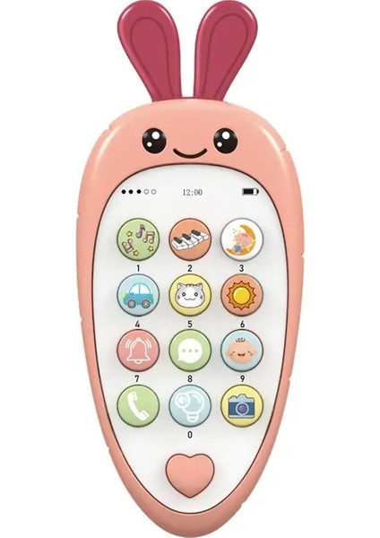 Telefon ı Müzik Ses Telefon Uyku ı ile Teether Simülasyonlu Telefon Bulmaca Erken Eğitim Oyuncak Çocuk Turp-Pembe (Yurt Dışından)