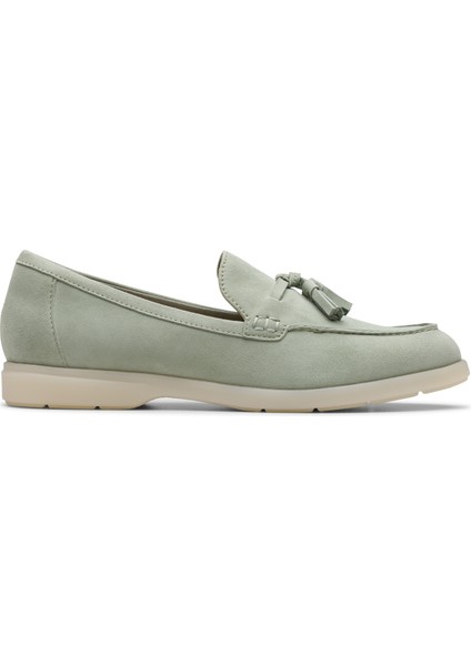 Deri Yeşil Kadın Loafer 26181451