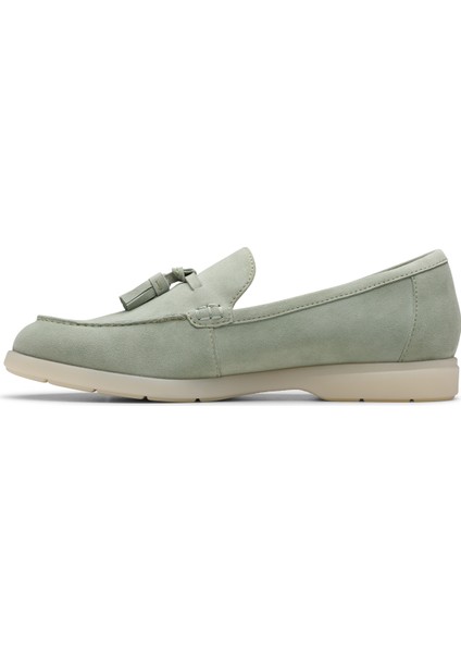 Deri Yeşil Kadın Loafer 26181451