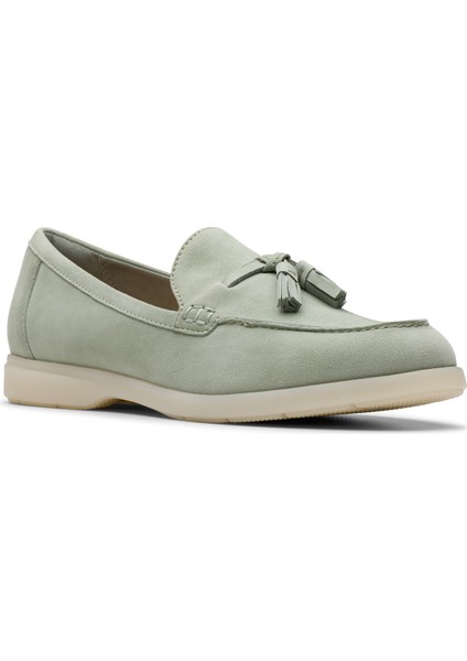 Deri Yeşil Kadın Loafer 26181451