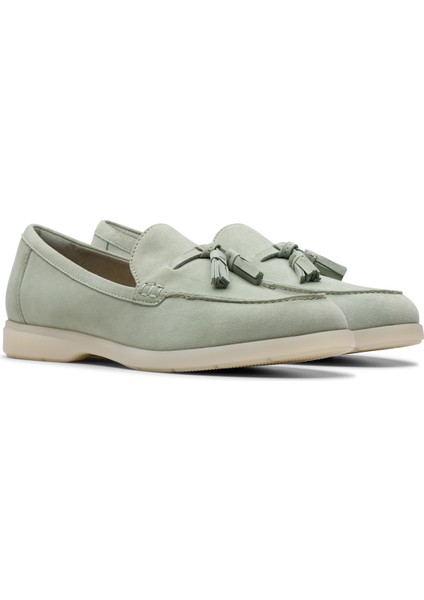 Deri Yeşil Kadın Loafer 26181451