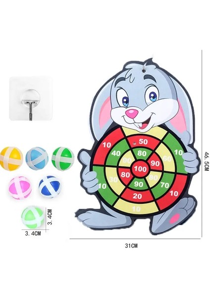 Çocuk Hayvanları Dart Masa Oyunu 6pcs Yapışkan Toplar Kapalı Sporlar Montessori Eğitim ı 2 3 4 5 6 Yıl AS628 (Yurt Dışından)