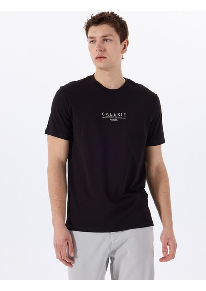 O Yaka Baskılı Siyah Erkek T-Shirt Onsvısta Reg Ss Tee