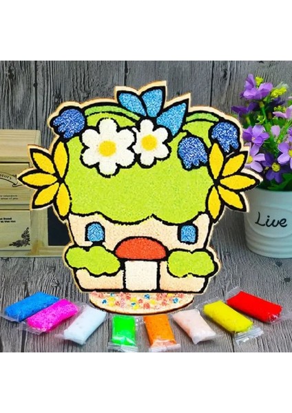3D Ahşap Kar Tanesi Kil Boyama Diy Yaratıcı Renkli Çamur Boya Kurulu Sanat Boyama Aracı Çocuk Eğitim Toys B1 (Yurt Dışından)