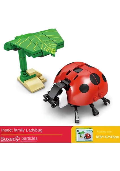 ın Yardımı ile Uyumlu Yapı Taşları Entelektüel Hayvan Montaj Oyuncak Boy Böcek Modeli Bulmaca Lady Bug (Yurt Dışından)