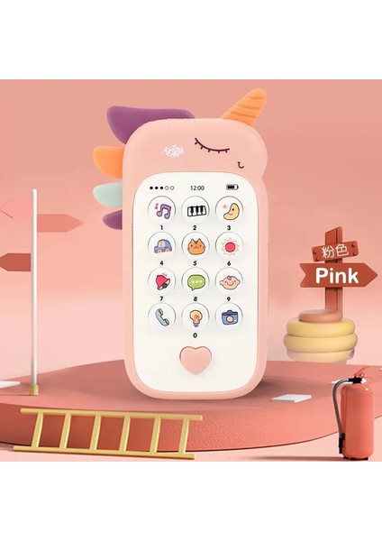 Telefon ı Müzik Ses Telefon Uyku ı ile Teether Simülasyonlu Telefon Bulmaca Erken Eğitim Oyuncak Çocuk Hediyesi Unicorn-Pink (Yurt Dışından)