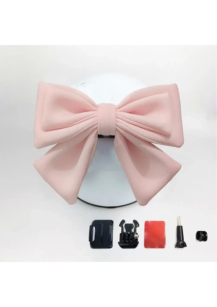 Sevimli Motosiklet Kaskı Hızlı Dismantling Bowknot Dekorasyon Elektrikli Bisiklet Kask Vücut Pamuk Yay Dekorasyonu Kız lar Pembe (Yurt Dışından)