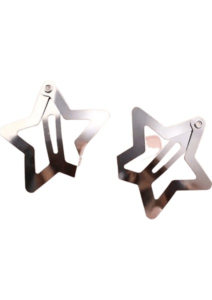 Gümüş Yıldız Saç Klipleri Kızlar Metal Yapış Klip Saç Tokaları Ettes Saç Kavrama Jewel Saç Aksesuarları 50PCS (Yurt Dışından)