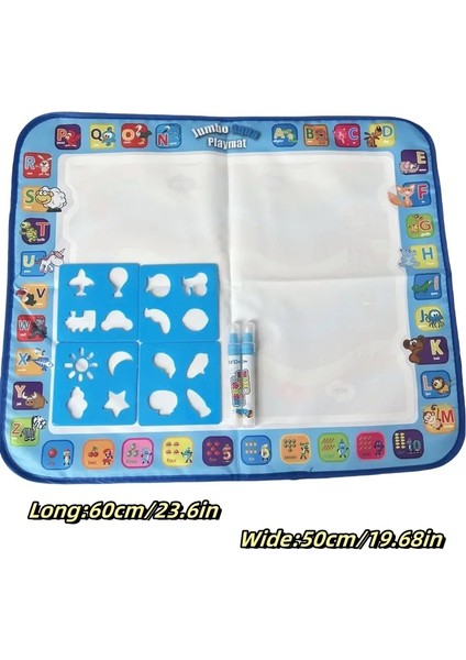 Sihirli Su Çizim Paspas Boyama Doodle Mat Sihirli Kalemler ile Montessori ı Boyama Tahtası Kids Eğitim ı Mini ve Fırça (Yurt Dışından)