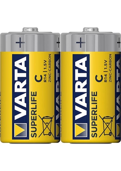 Varta Superlıfe Çinko Orta Boy C Pil 24LÜ Paket (4887)