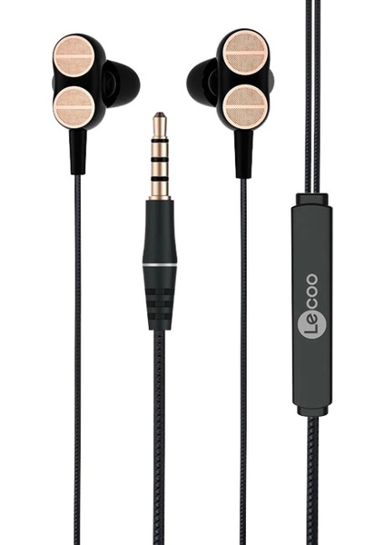 Lenovo Lecoo EH102 3.5 mm Jacklı Siyah Kablolu Kulak Içi Mikrofonlu Kulaklık (4887)