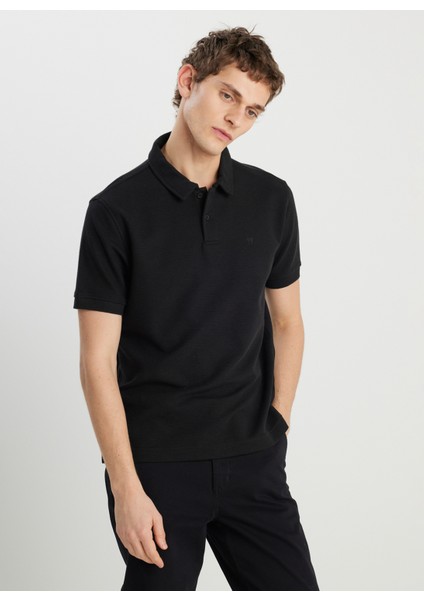 Siyah Erkek Regular Fit Polo T-Shirt W2510720001 fırsatları