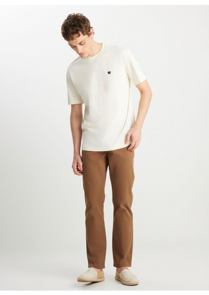 Bisiklet Yaka Kırık Beyaz Erkek T-Shirt MW7NM20387742L Relaxed Fit Small fiyatları