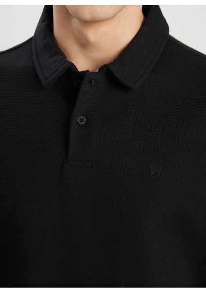 Siyah Erkek Regular Fit Polo T-Shirt W2510720001 indirimleri