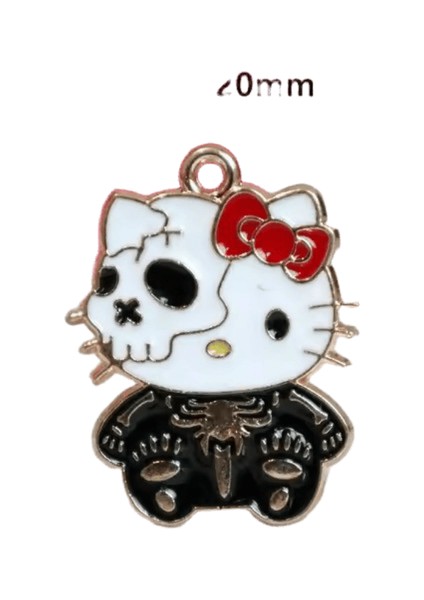 10 Adet Kawaii Cadılar Bayramı Balkabağı Hayalet Metal Kolye Sevimli Hello Kitty Alaşım Charm Dıy Kolye Bilezik Anahtarlık Takı Aksesuar (Yurt Dışından)