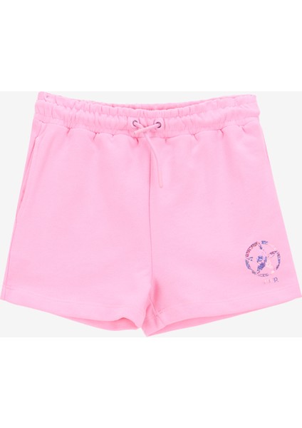 Lastikli Bel Relaxed Pembe Kız Çocuk Şort J5SG-SHT7603 modelleri