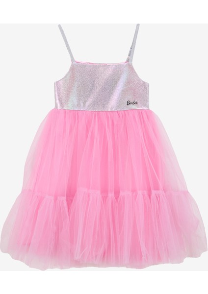 Simli Pembe Kız Çocuk Abiye Elbise BRB5SG-ELB6003
