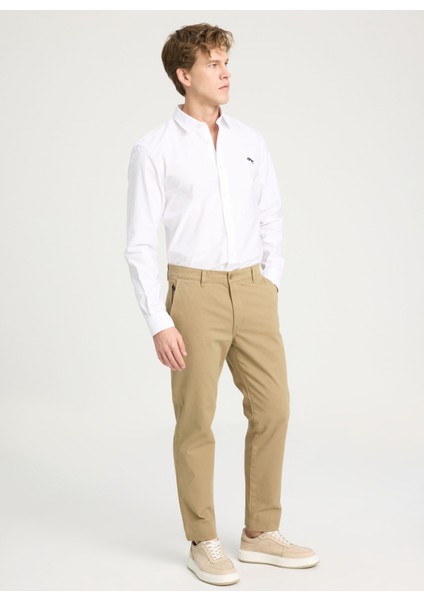 Normal Bel Slim Fit Deve Tüyü Erkek Chino Pantolon WM01003211 fiyatları