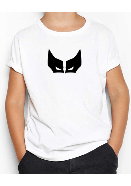 Wolverine Maske Beyaz Çocuk Tişört