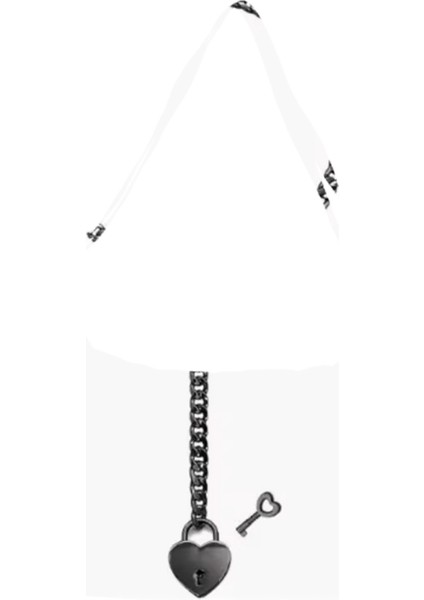 Kayma Zincir Kalp O-Ring Kolye Punk Rock Küba Uzun Kolye Kadınlar Için Takı Lariat Y-Necklace Anahtarlı Kalp Dolabı (Yurt Dışından)