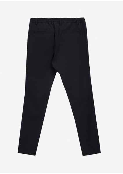 Bağlamalı Bel Normal Paça Slim Fit Siyah Erkek Pantolon ACE001252275_SYH
