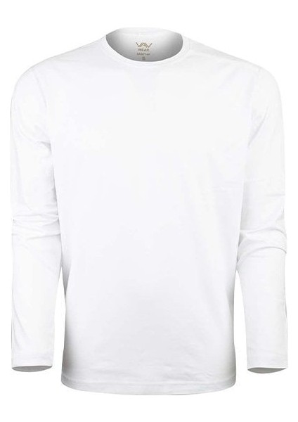 Vav Baseti-04 Uzun Kol Sweatshirt Beyaz L modelleri