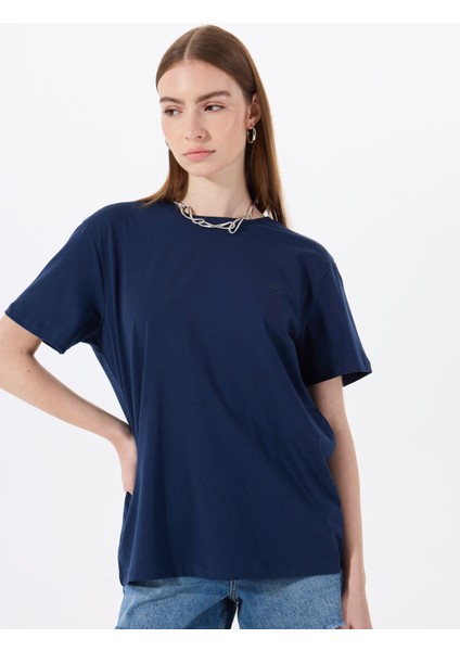 Bisiklet Yaka Düz Lacivert Kadın T-Shirt M5SL-TST1858 modelleri