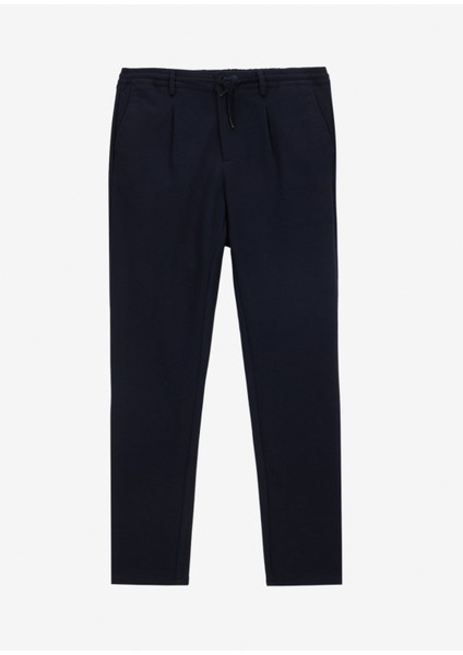 Bağlamalı Bel Normal Paça Slim Fit Lacivert Erkek Pantolon ACE001252273_LAC