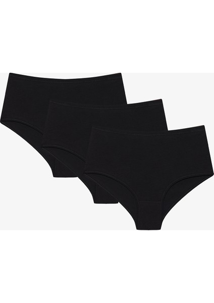 Cotton Highwaist 3lü Slip Külot