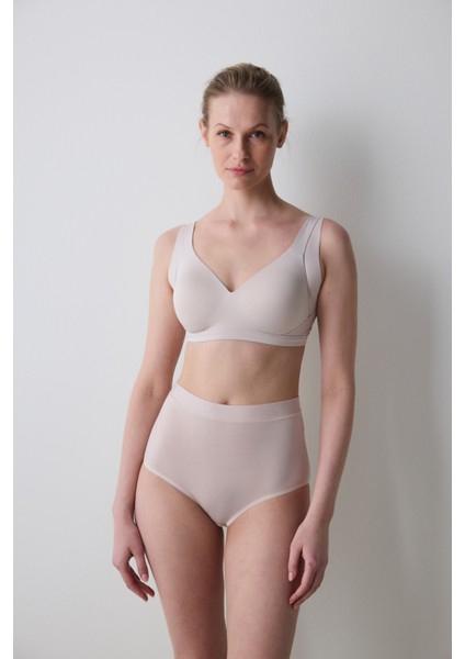 Collagen Highwaist Açık Bej Slip Külot