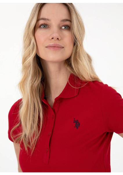 Polo Yaka Kırmızı Kadın T-Shirt GTP-IY025 fiyatları