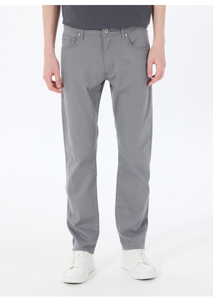 Orta Bel Straight Gri Erkek Denim Pantolon Washıngton Straıght-30 modelleri