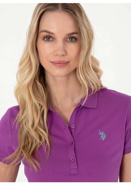 Polo Yaka Açık Mor Kadın T-Shirt GTP-IY025 fiyatları