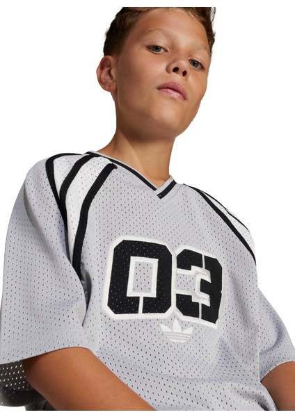 Baskılı Gri - Siyah - Beyaz Erkek Çocuk T-Shirt JC7323-OV Jersey Tee fırsatları