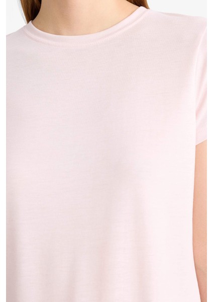 Regular Fit Bisiklet Yaka Basic Düz Kısa Kollu Tişört F4213AXNS indirimleri